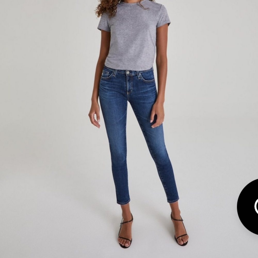 AG Denim Middi The Mid Rise Ankle Legging
